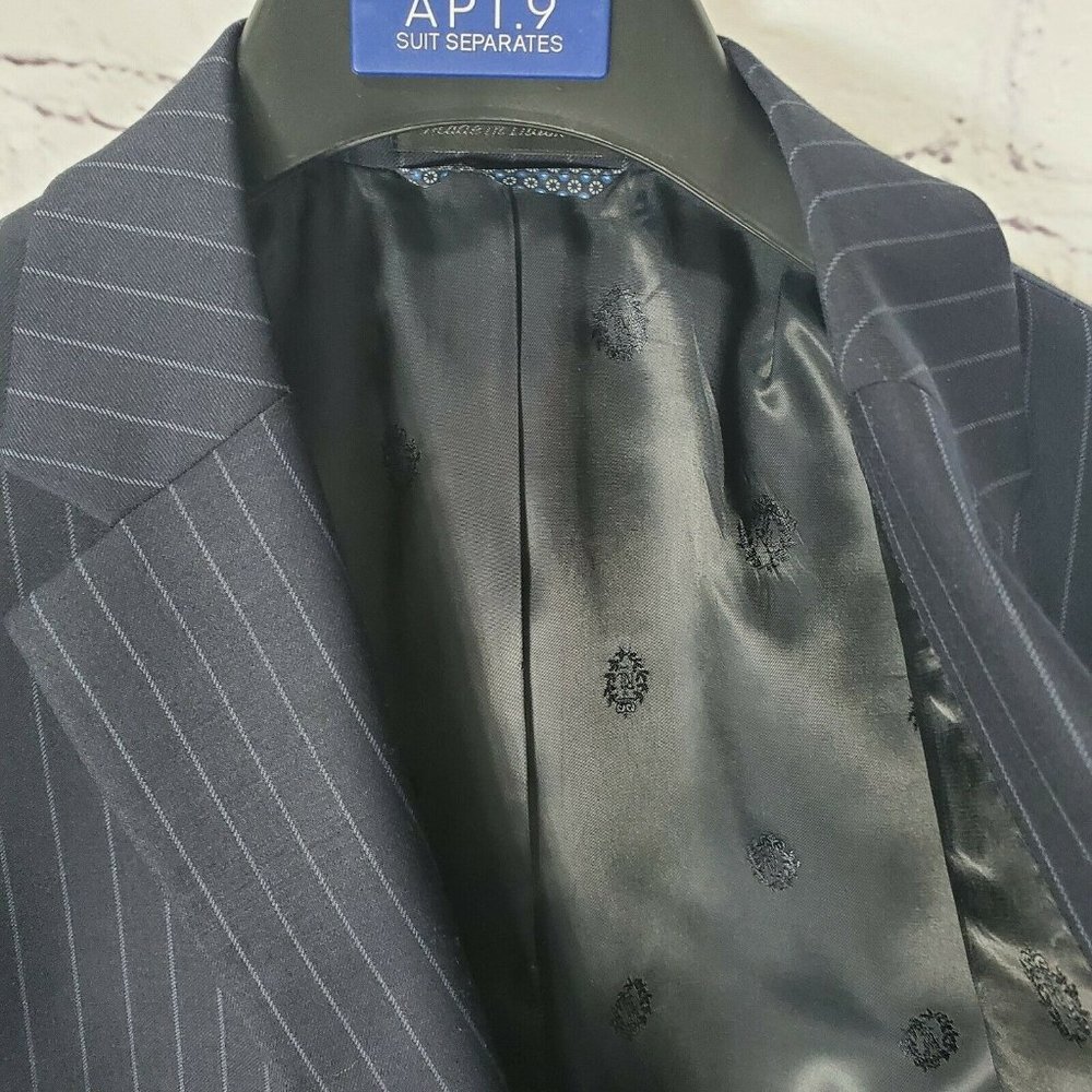 Lauren Ralph Lauren Men's Size 42 S Navy Striped UltraFlex Suit Blazer Jacket - Picture 12 of 12